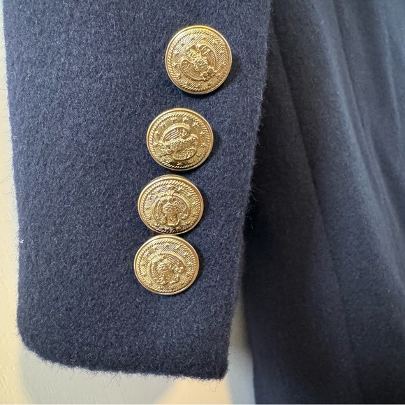 Vintage Wool Womens Navy Peabody House Peacoat Gold Button Size 3/4 - Picture 5 of 15